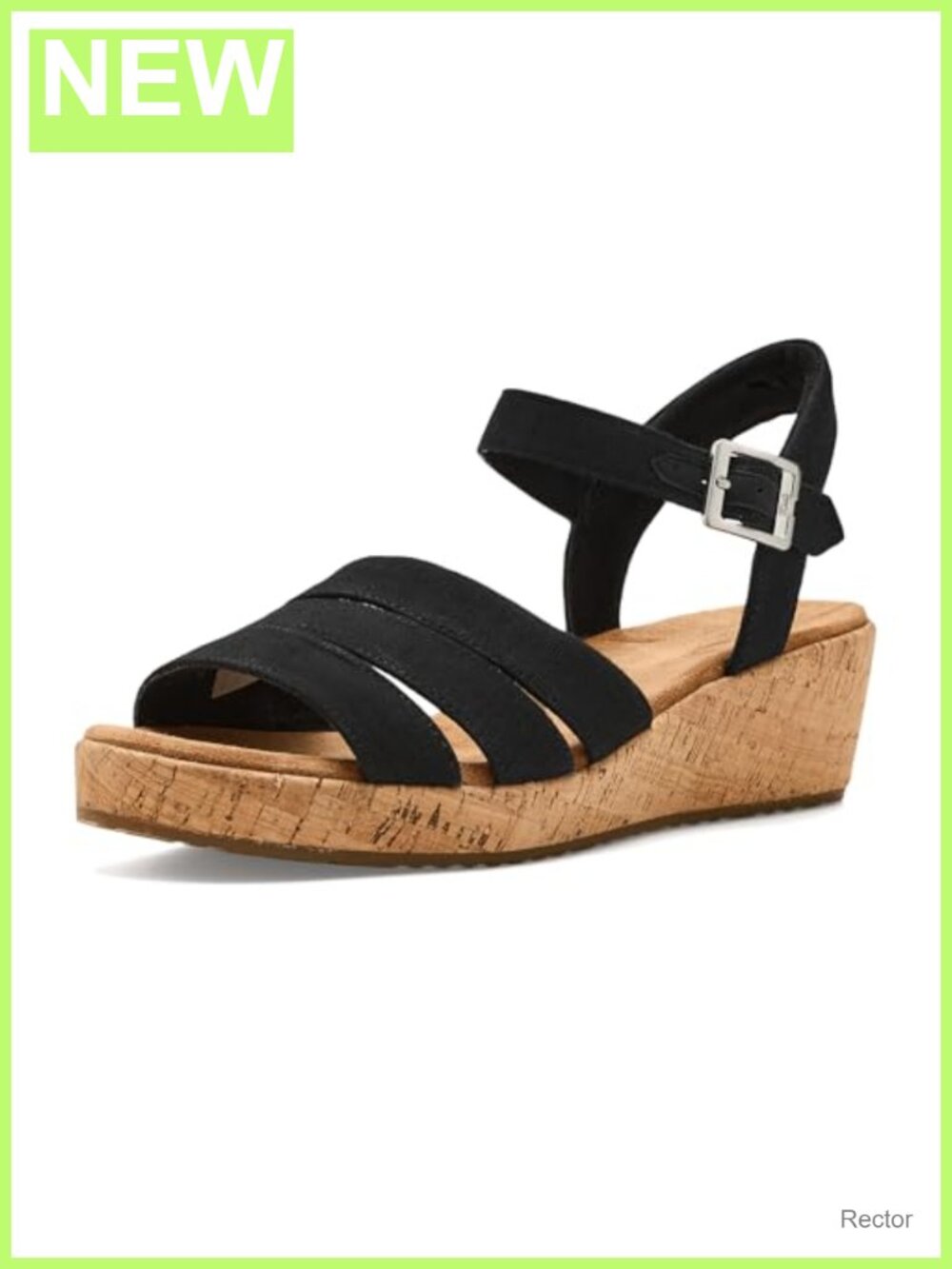 TOMS Julia Wedge Platform Sandals Cotton Comfort Sole